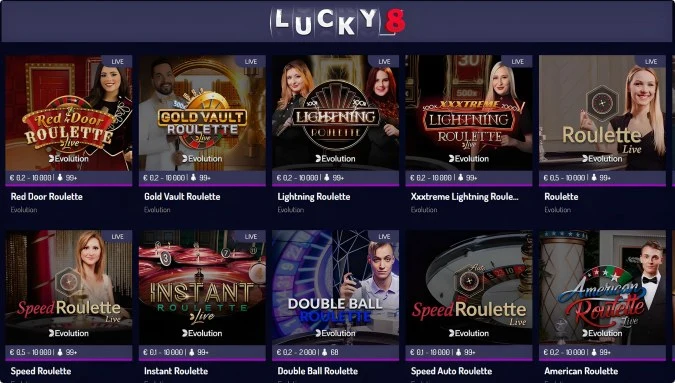 Fournisseurs Live Casino de Lucky8